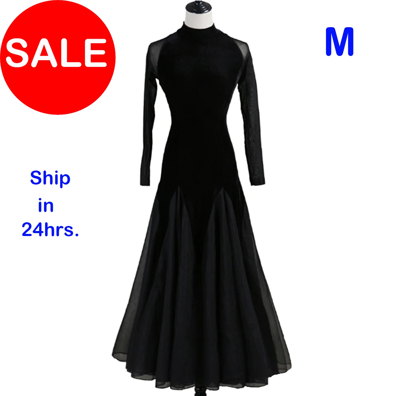 SALE Ballroom Dress Dance Wear Standard Modern Waltz Dress 2024 High Quality Female Dance Competition Suit Costume Black 0944