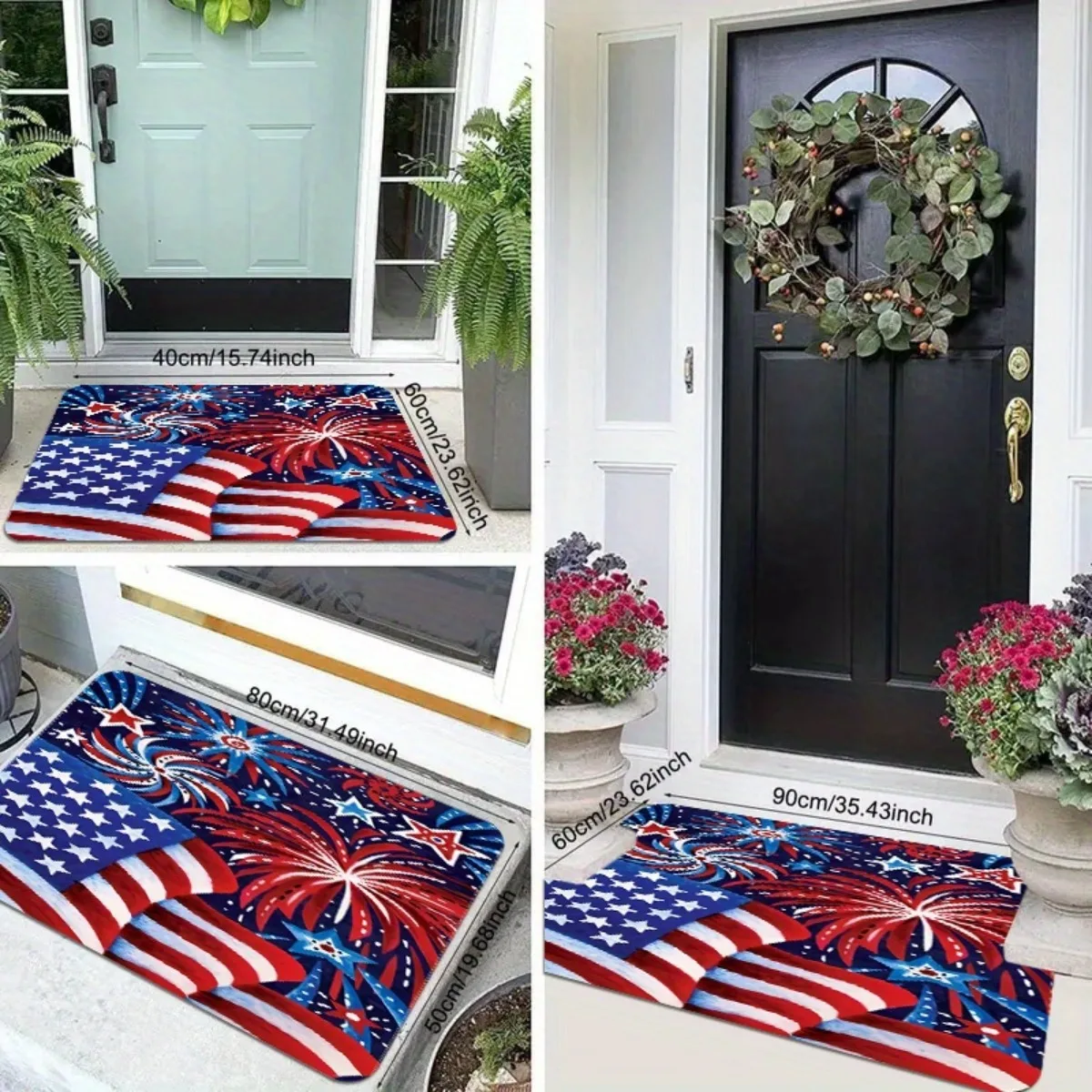 Patriotic Fireworks Outdoor Door Mat 3