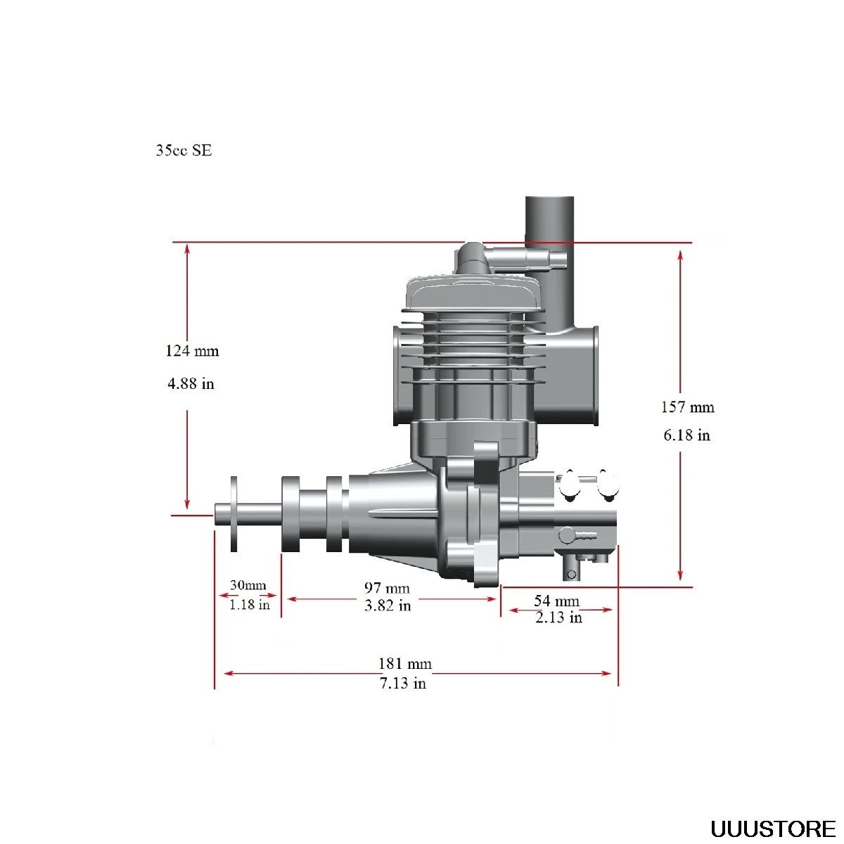 ستينغر RCGF 35CC SE محرك البنزين 2 دورة المكبس قيمة نوع الدعم 1908 2008 2010 الدعامة لطائرة FPV RC الطائرات بدون طيار الثابتة الجناح
