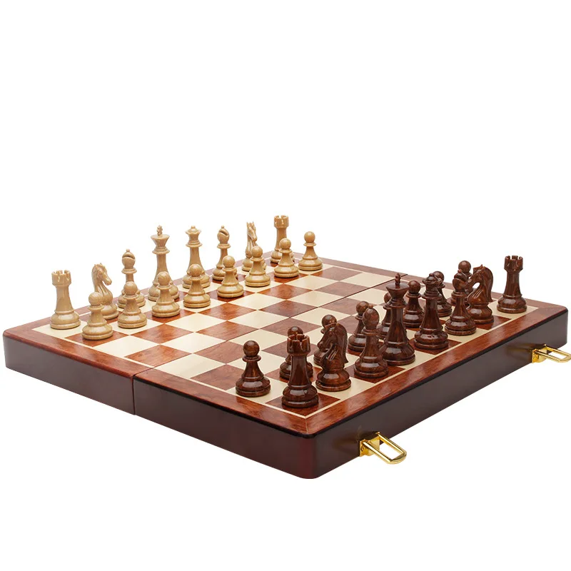 

Folding Wooden 2 In 1 Chess Set World Game Chess International Board Game International Chess Pieces