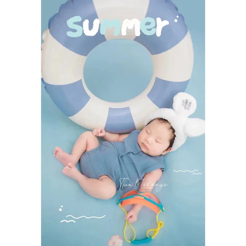 Neonato fotografia abbigliamento costume da bagno a tema luna piena fotografia puntelli abbigliamento per bambini fotografia per bambini