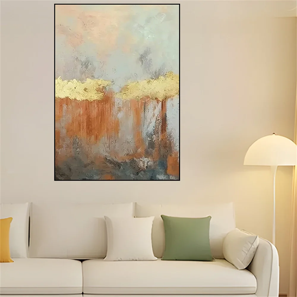 

High Quality 100% Hand Painted Gray Black Abstract Oil Painting Canvas Handmade Painted Home Decor Artworks Mural Decorations