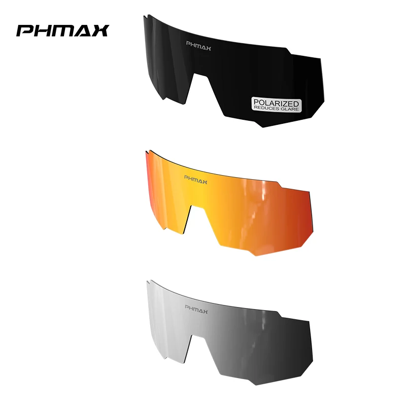 PHMAX PXS Cycling Glasses Replacement Lens Myopia Frame Polarized Lens Photochromic Sunglasses Lens Bicycle Accessories