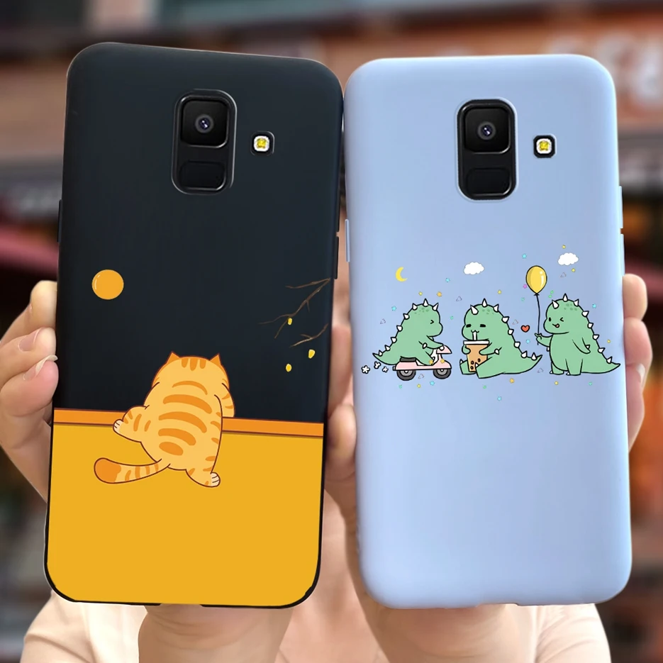 For Samsung Galaxy A6 2018 Case SM-A600F Cute Fashion Painted Cover Soft TPU Phone Case For Samsung A6 Plus A6+ 2018 A605F Shell