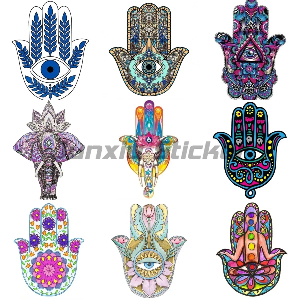 

India Hamse Hand Fatima Sticker Motorcycle Vinyl Window Truck Laptop Wall Door Book Decals Customizable