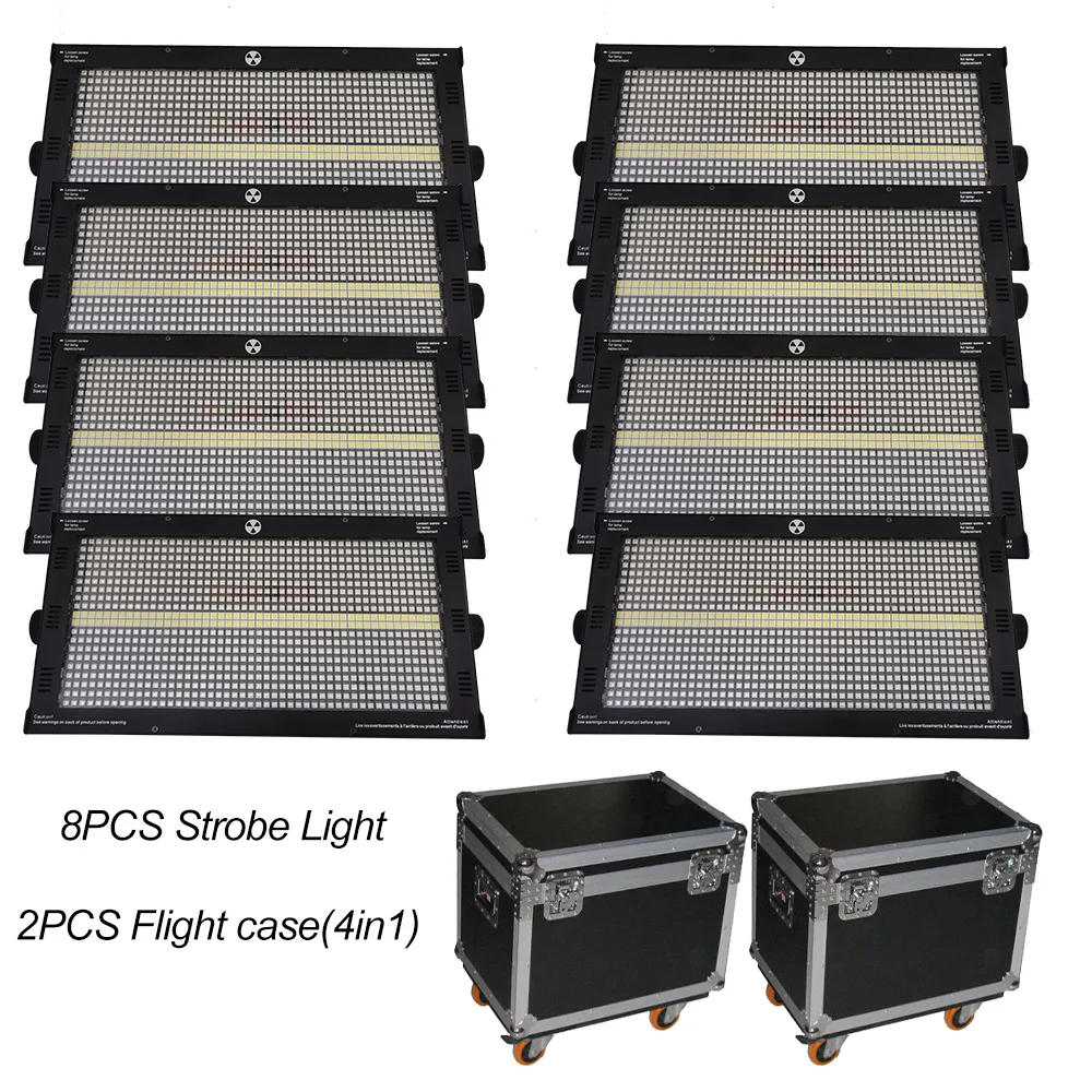 luzes estroboscopicas led com flight case pcs 4in 8pcs 01