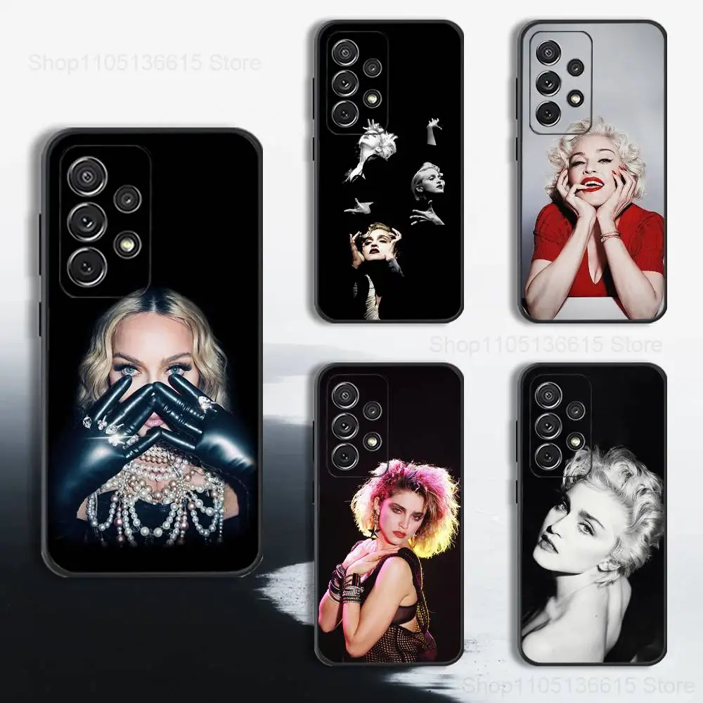 

M-Madonnas 80S Phone Case For Samsung S25,S24,S23,S22,S21,S20,S10,S9,Ultra,Plus,Lite,FE,Soft Silicone Black Cover
