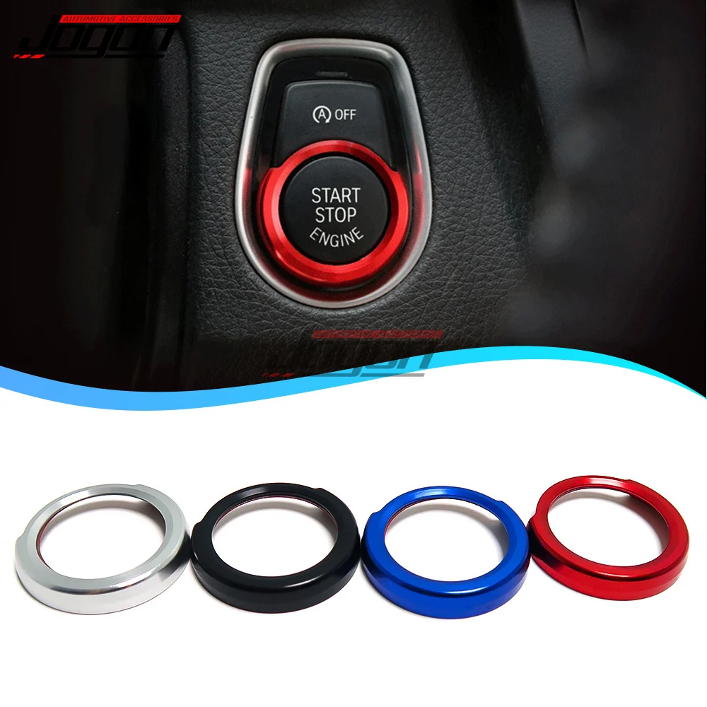 Car Ignition Engine Push Start Stop Button Switch Cover Circle Cases for BMW 1 2 3 4 Series X1 F20 F22 F30 F32 F48 Accessories