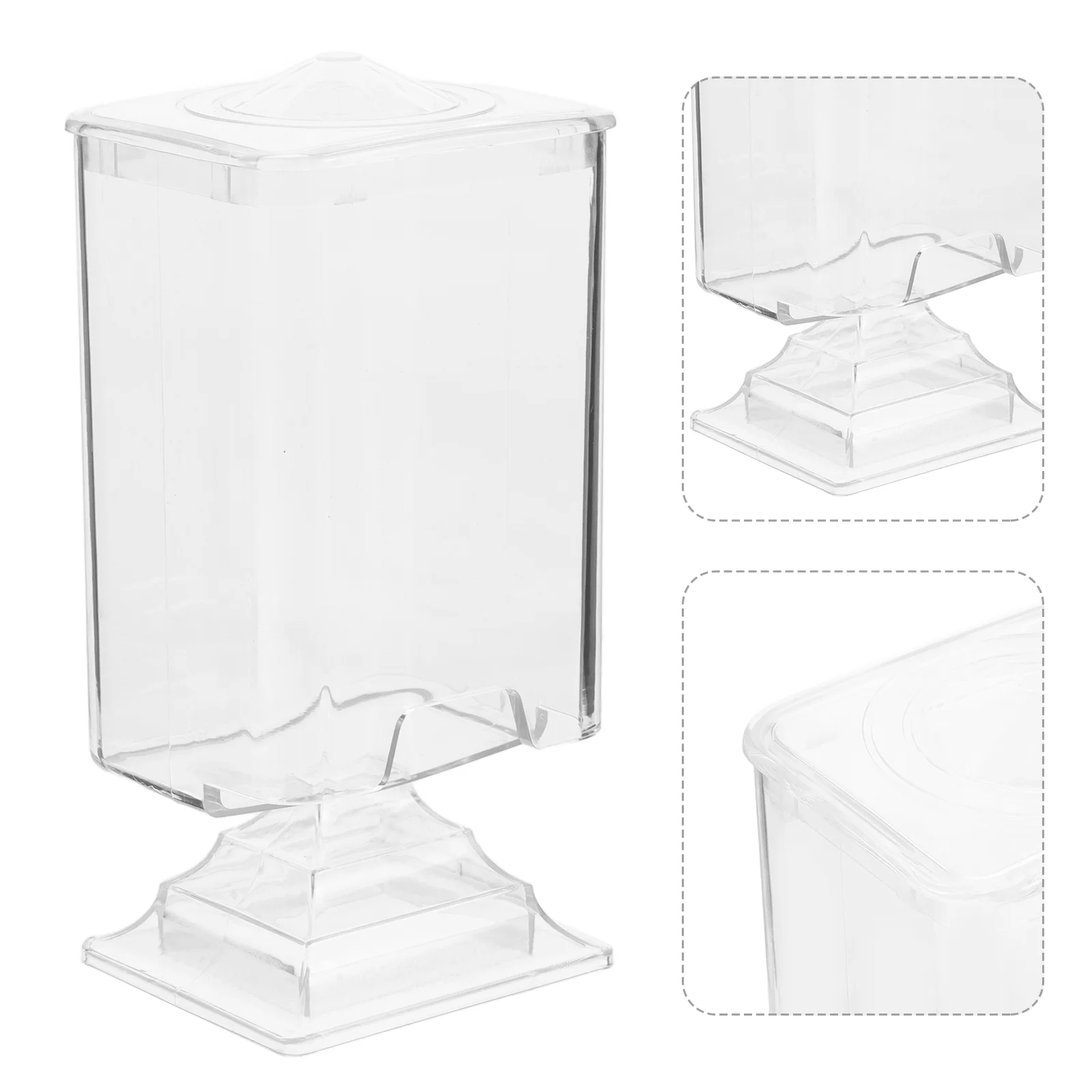 Transparente Kunststoff Kosmetik Baumwolle Pad Halter Box Make-Up Nagellack Entferner Pad Lagerung Container Für Badezimmer Eitelkeit