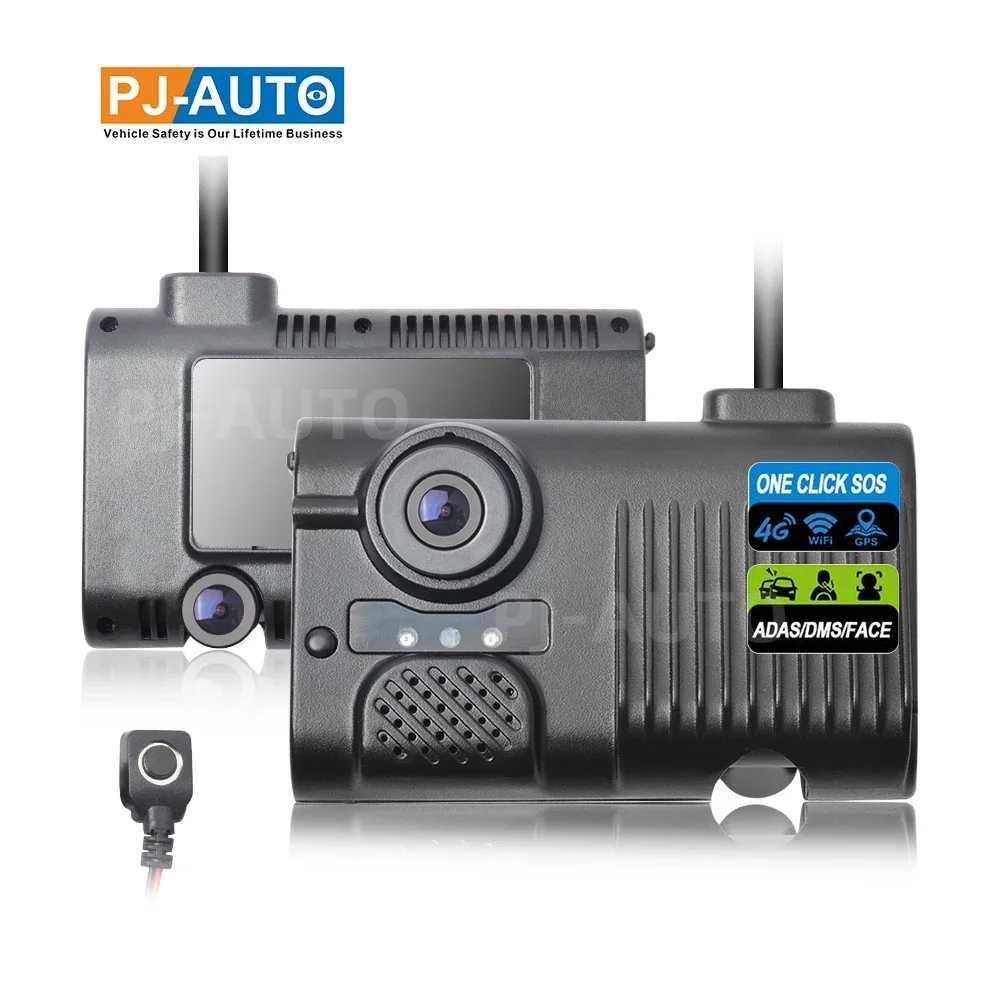 

PJAUTO Intelligent DMS ADAS System AI Dashcam 4G GPS Dash with Recording for Taxi Bus Van Truck Large Vehicle