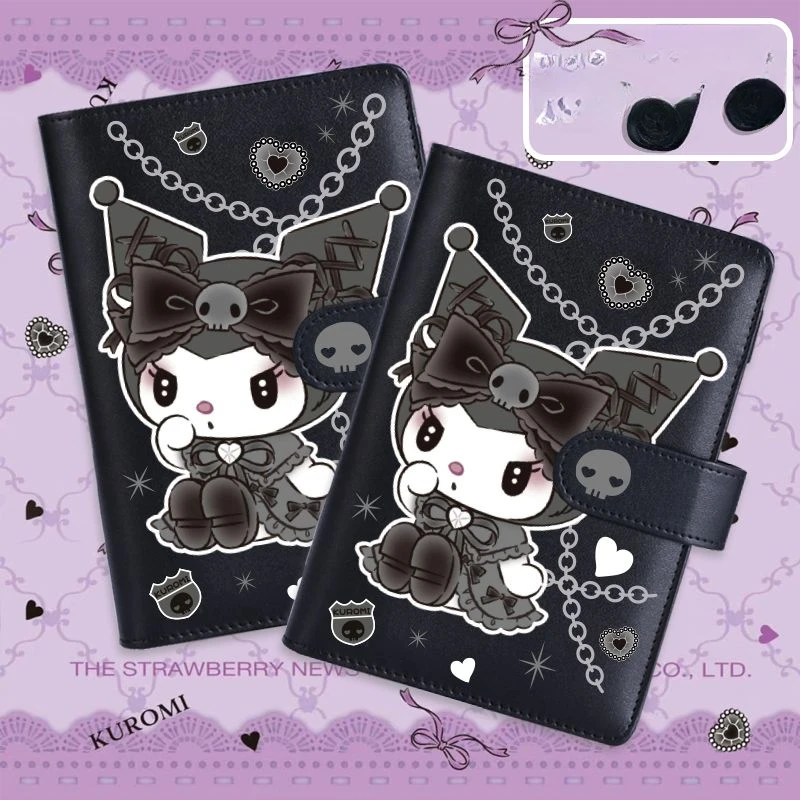 

Sanrio Anime Cartoon Kuromi Kawaii Pocket Book Small Portable Student Notepad A6 Paper Scroll Book Cartoon School Supplies Gift