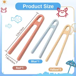 1/3Pcs Silicone Mini Tongs Portable Lightweight Fine Motor Tweezer Tongs For Daily Use