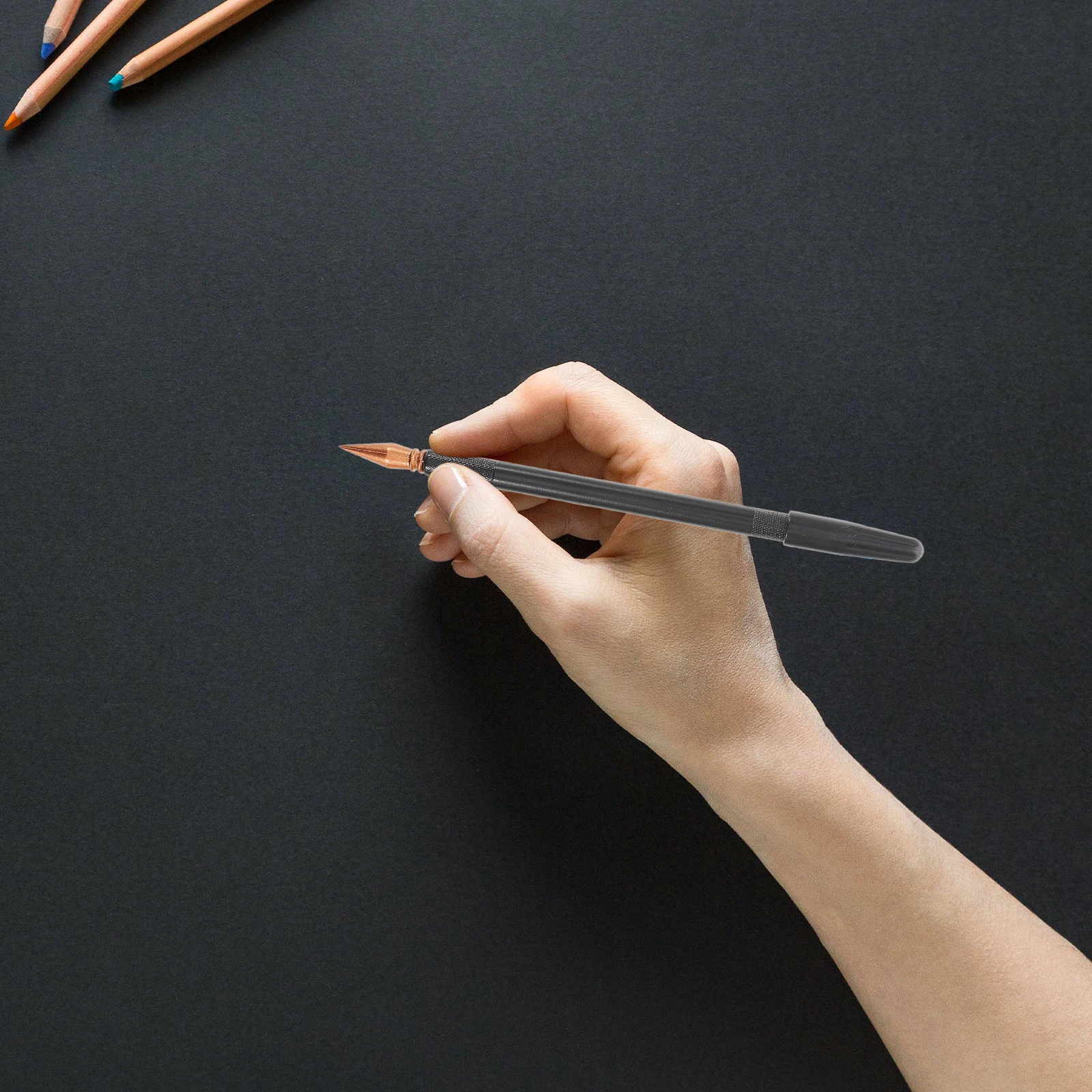 

10 Pcs Pen Art Mini Black Scratch Pen Paper Kids Grip Dual Tips Stylus Nail Tools Painting Teaching