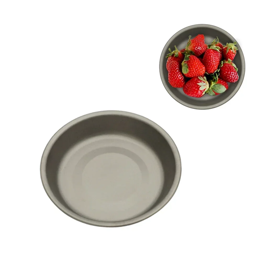 Titanium Plate Ultralight Metal Dish Outdoor Camping Pan Tableware Fish Fruit Snack Vegetable Dinner Plate Camp-Supplies Cookwar