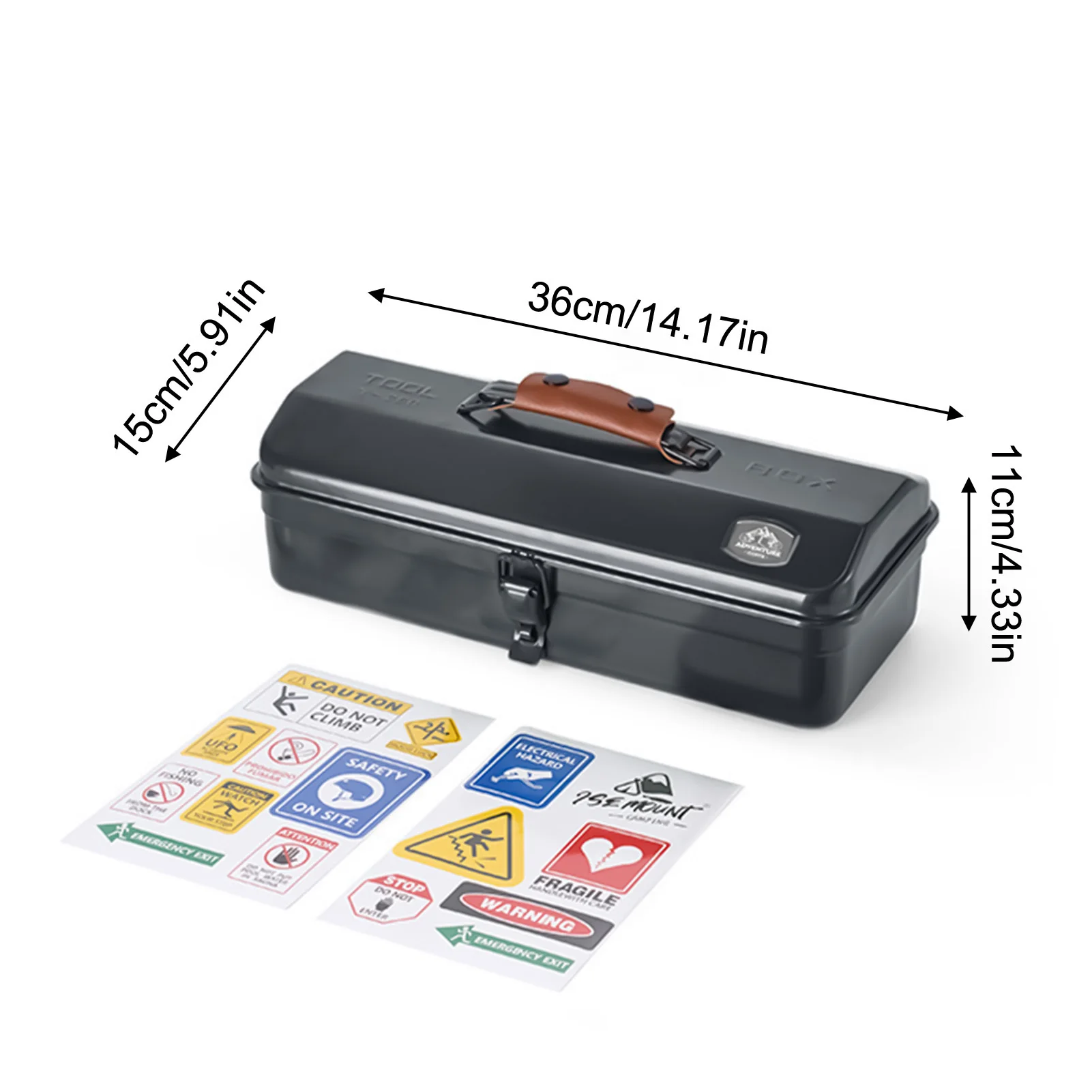 Portable Metal Tool Storage Box with Double Lock Design Corrosion Resistant Box Suitable for Car Workshop