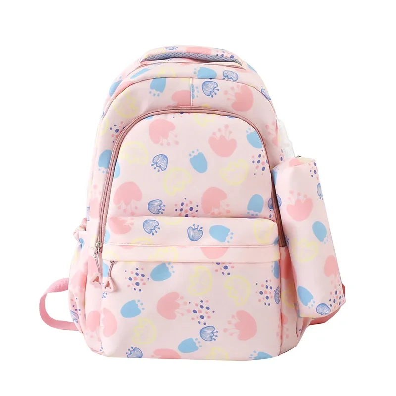 Sacs d'école de grande capacité pour femmes avec étui à crayons, cartables pour enfants, sac à dos pour ordinateur portable décontracté pour étudiants, sacs légers Kawaii pour filles