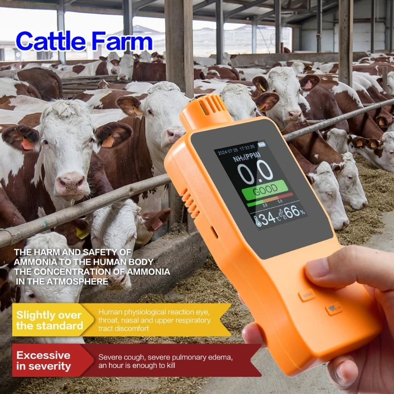 Rilevatori ammoniaca Contatore gas ammoniaca Tester gas ammoniaca portatile digitale per autoveicoli Monitora