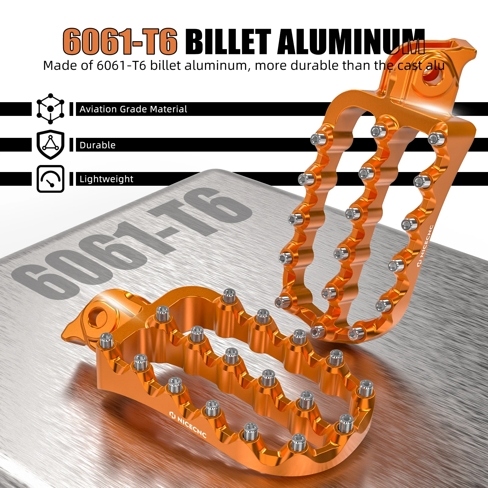 NICECNC For KTM 390 Adventure 2020-2024 Footrest Foot Pegs Pedals Lengthened Footpeg 6061 Aluminum - Image 5