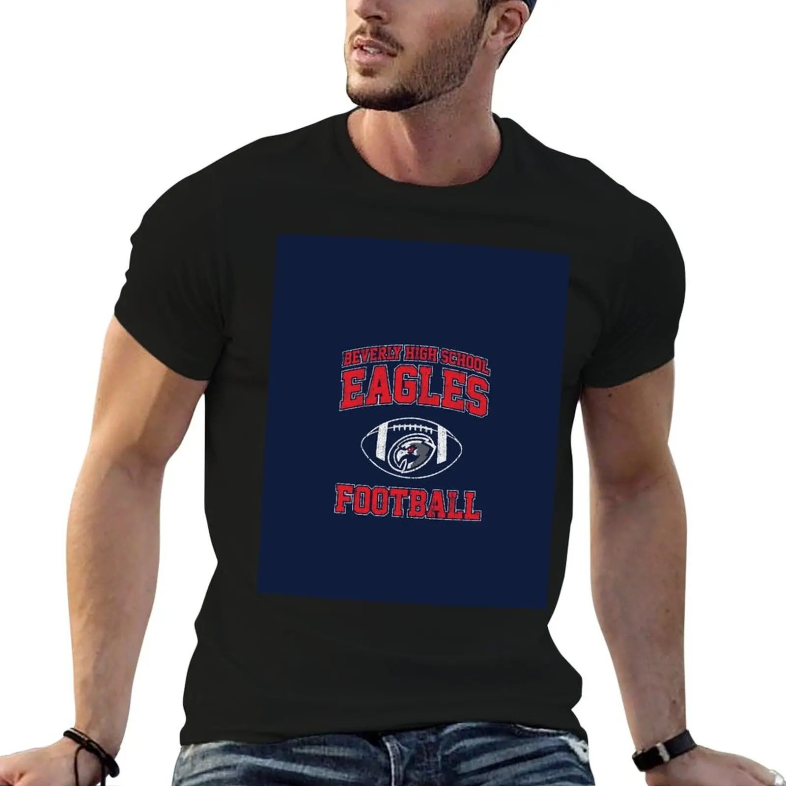 Beverly High School Eagles Football (Variant) T-Shirt Quick Dry Light Sports T-Shirt