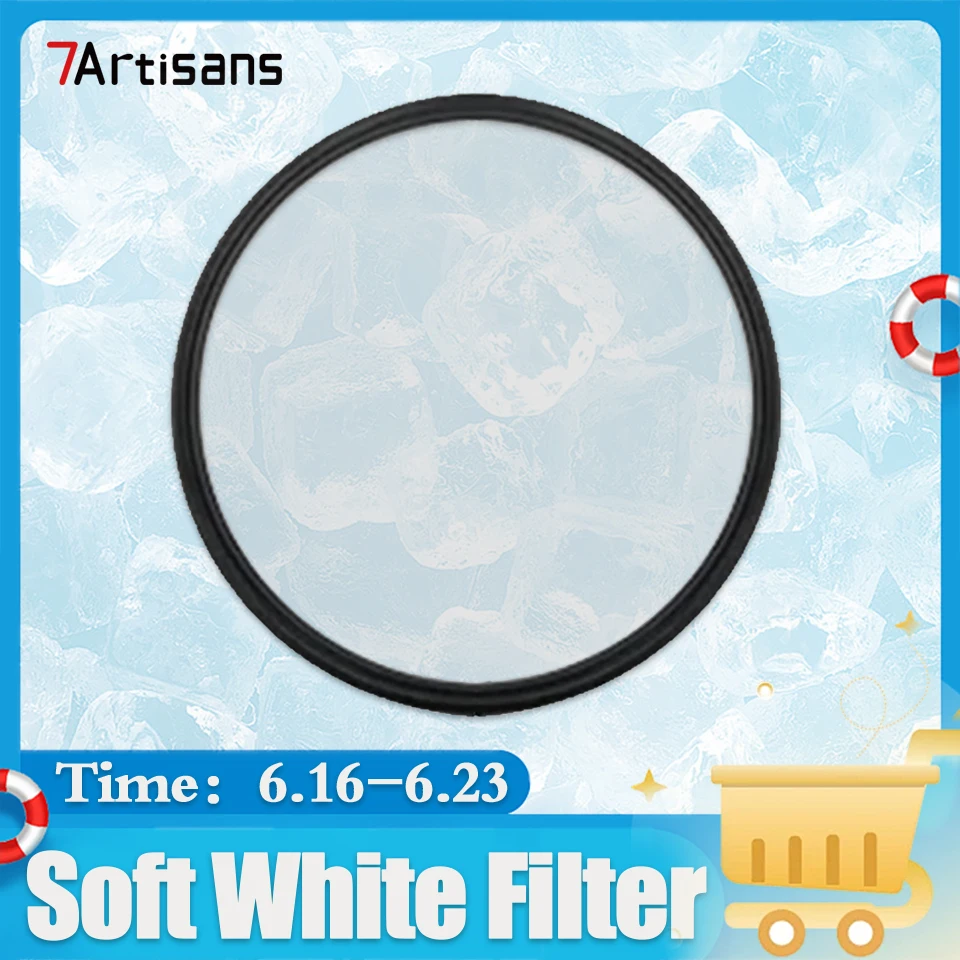 

7artisans 1/4 Stop Soft White Circular Filter with Soft Diffusion Effect for 46-82mm Camera Lens Portrait Photography