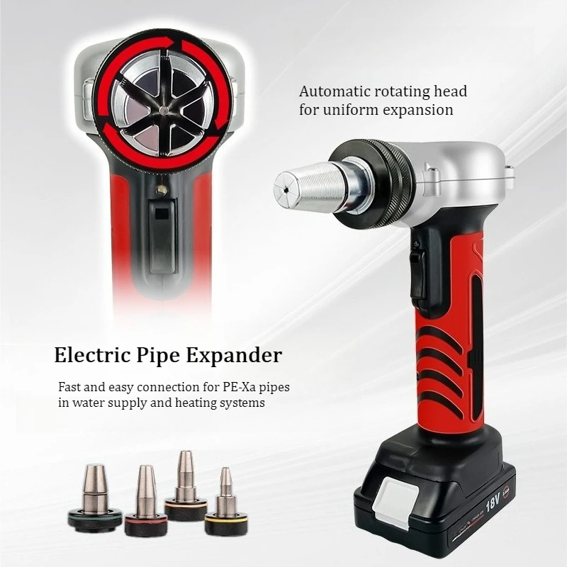 HL-1632 Cordless Electric Pipe Expander For PPSU PE-Xa Pipe Battery Powered Quick Tube Flaring Expanding Tool