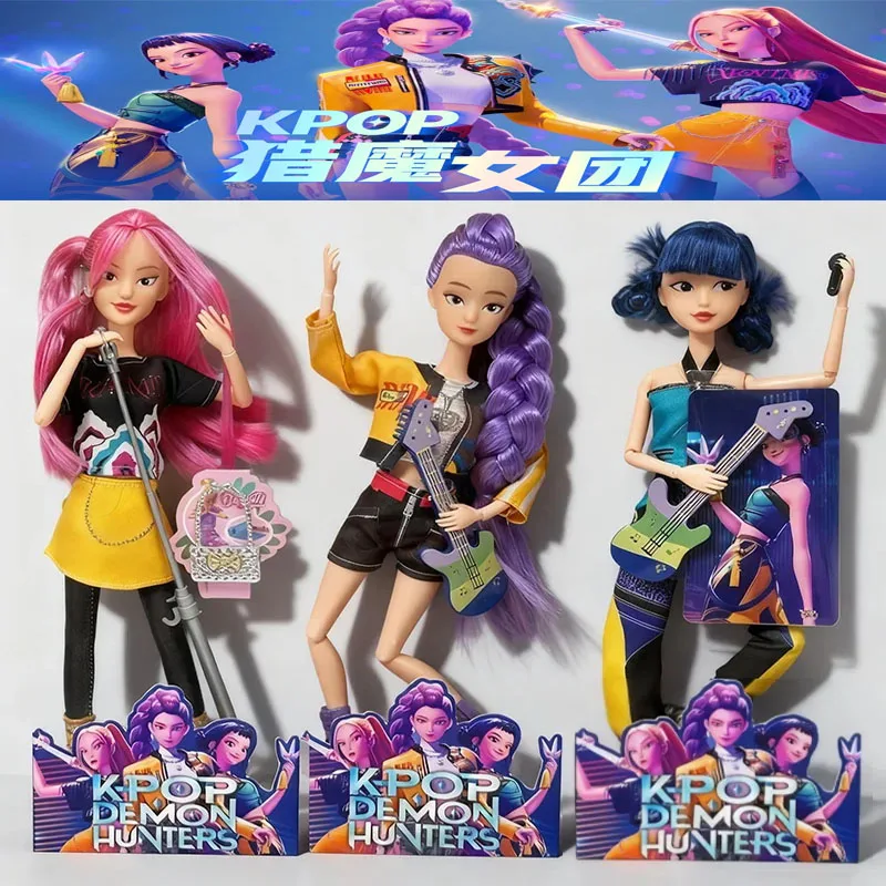 Doll Toy Kpop Demon Hunter Action Figure Toy Rumi Mira Zoey Human Doll Plastic DIY Toy
