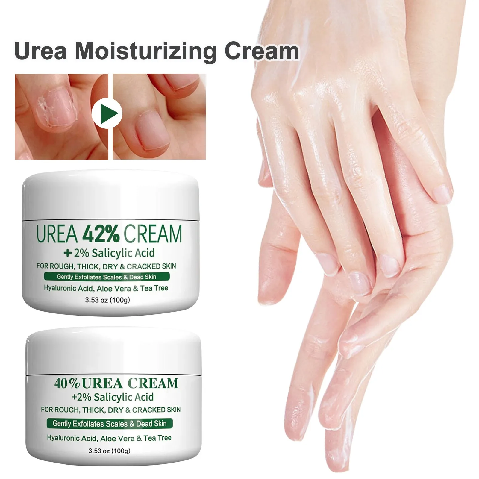 Urea Plus Salicylic Moisturizing For Dry And Cracked Heels Feet Knees Elbows Hands Feet Dead Skin Cuticle Callus Remover Cuticle