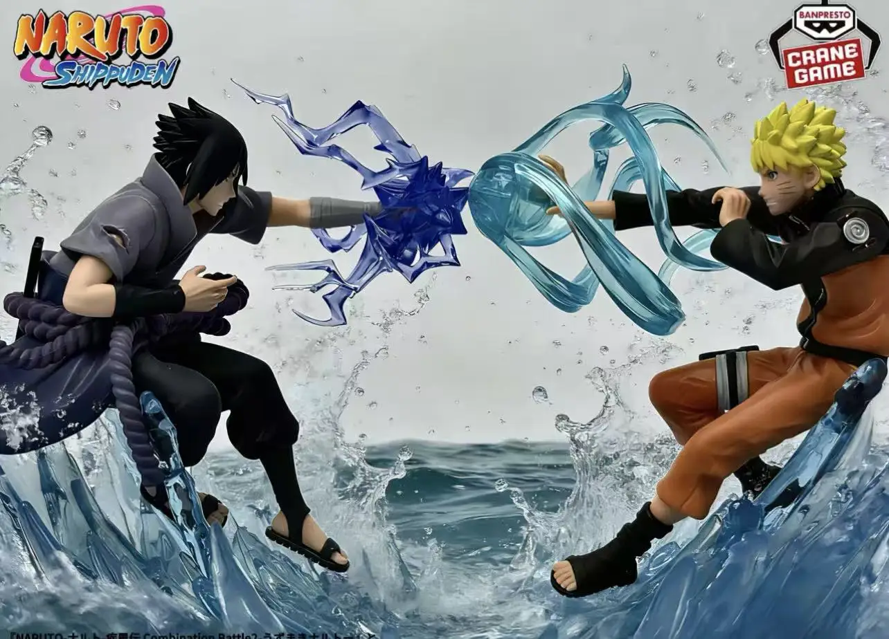 

В наличии: Оригинальная коллекционная фигурка Bandai — Узумаки Наруто против Учихи Саске, ПВХ, аниме-фигурка, модель-игрушка