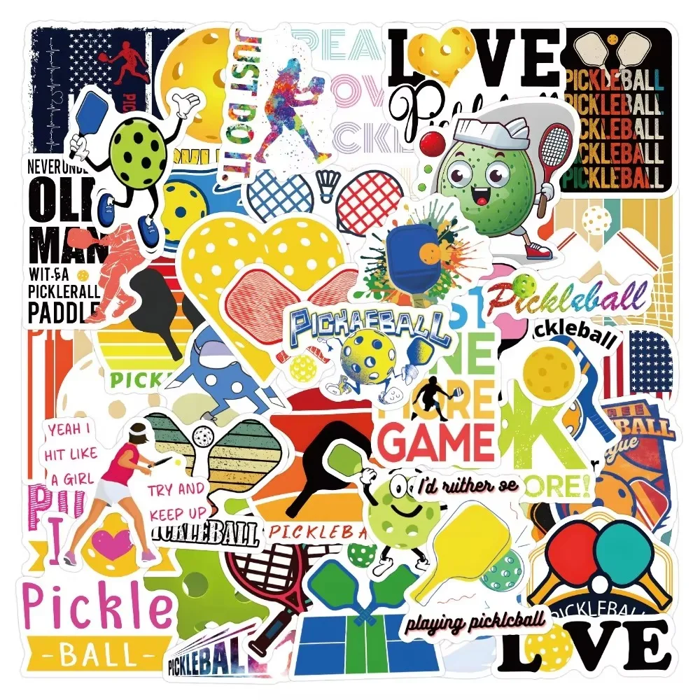 50 قطعة من ملصقات كرة البيسبول الكرتونية الأخرى، ملصقات مقاومة للماء من مادة PVC، حافظة هاتف البيانو ذاتية الصنع، ألعاب ملصق جيتار السيارة والدراجة