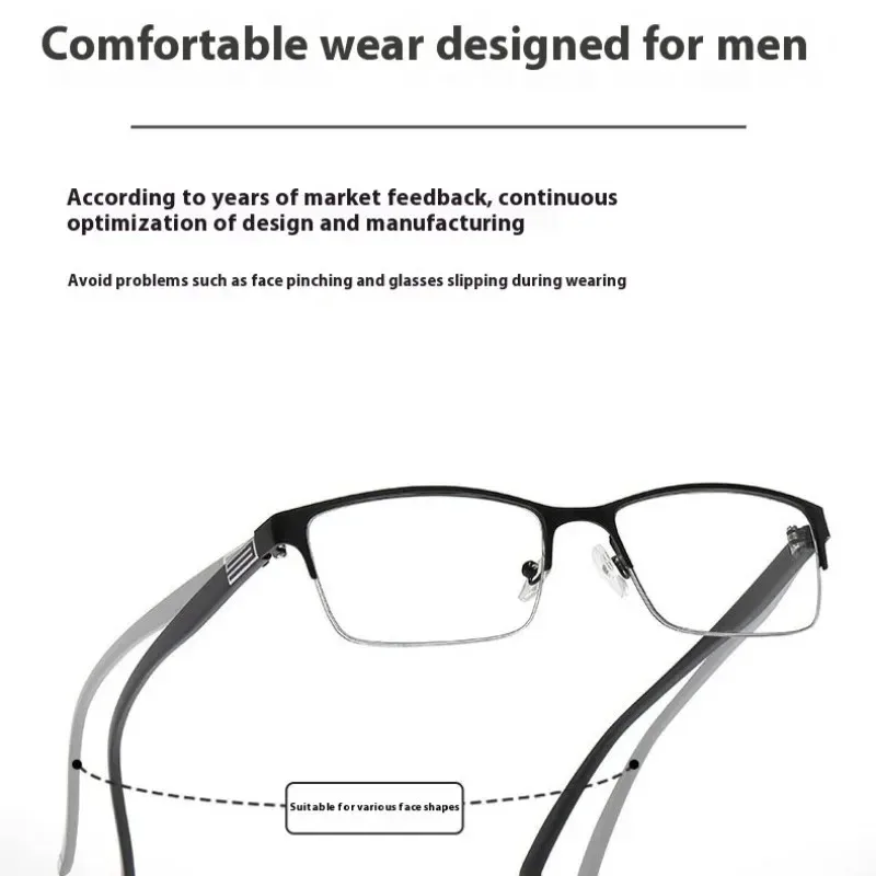 جديد نظارات القراءة اللونية التقدمية متعددة البؤر بعيدة النظر نظارات الرجال مكافحة الضوء الأزرق النظارات ظلال الشمس نظارات