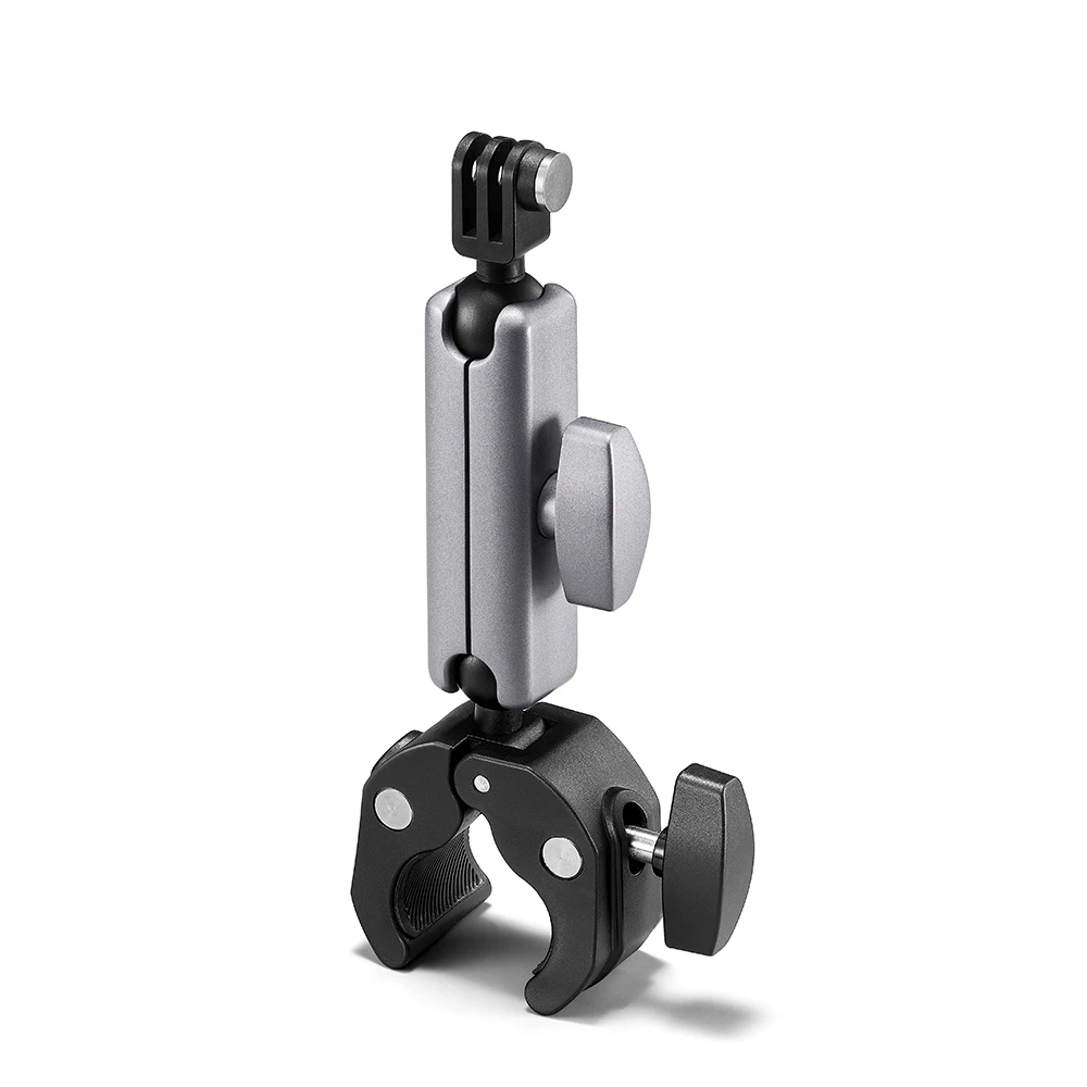 360° Rotatable Aluminum Alloy Handlebar Clamp For GoPro13 12 11 Insta360 X4 Osmo Action4 Motorcycle Bike Tube Camera Holder