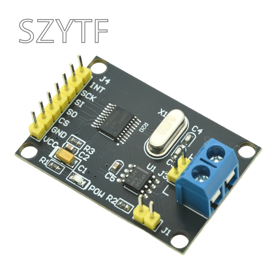 MCP2515 CAN Bus Communication Module Development Board SN65HVD230 Transceiver SPI