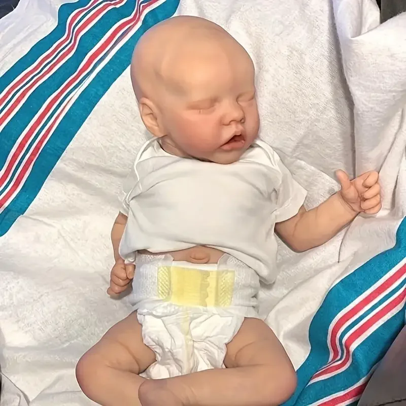 ตุ๊กตาเด็กผู้หญิงซิลิโคนนุ่มแบบเปิดปากได้ ขนาด 18 นิ้ว/45 ซม. รุ่นแฝด เบบี้รีบอร์น ผิวทาสีเหมือนจริง ของขวัญที่ดีที่สุด