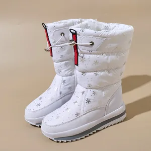 Damen Winterstiefel Dwaterproof Snow Boots Plattform Plattform Plattform 8 Hauptverkäufe von weiblicher Nylon - №5