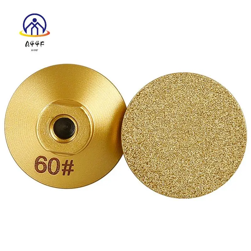 A44F-2PCS M10 브레이즈드 평면 연마 헤드 연마석 대리석 석영 자갈 연마