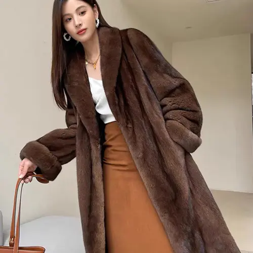 Winter Thick Warm Long Faux Fur Coat Women Long Sleeve Plus Size Luxury High Quality Fur Coat Lapel Tops Loose Winter Jacket - Image 6
