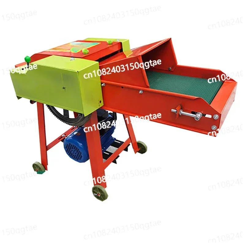 3KW 220V/380V 6-Blade Automatic Feeding Grass Cutter Corn Straw Crusher Feeding Cow and Sheep Grassing Machine Breeding Electric