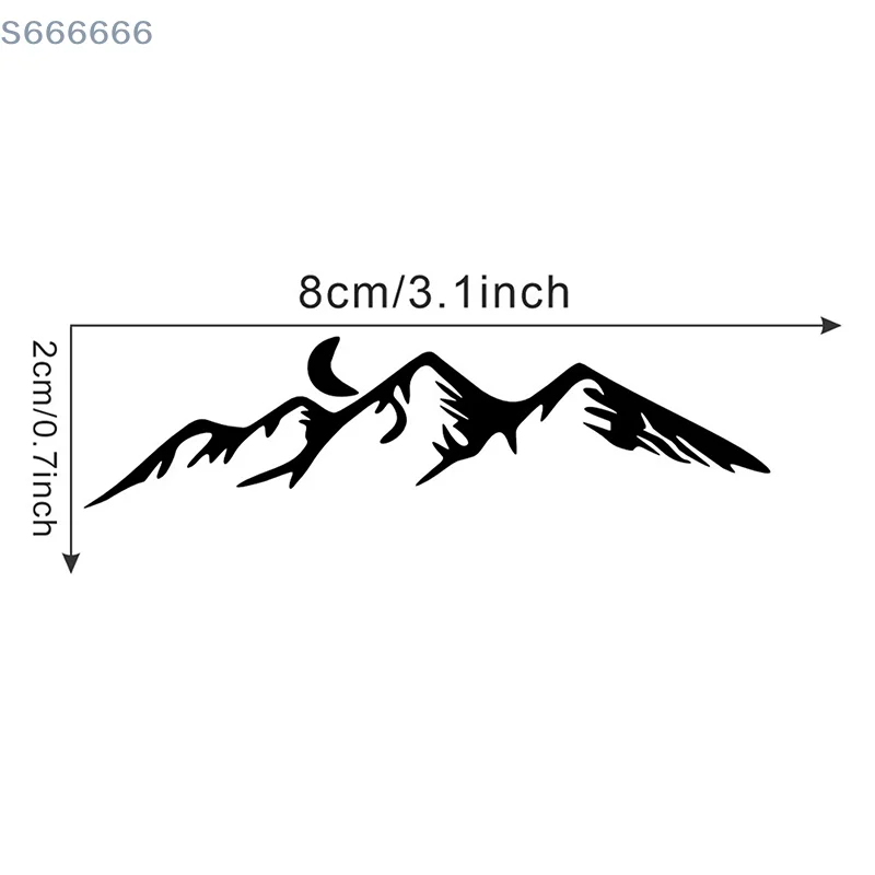 ديكورات جدارية إبداعية لشخصية القمر والطبيعة في الهواء الطلق لمرايا الرؤية الخلفية للسيارة والنوافذ والأبواب #2