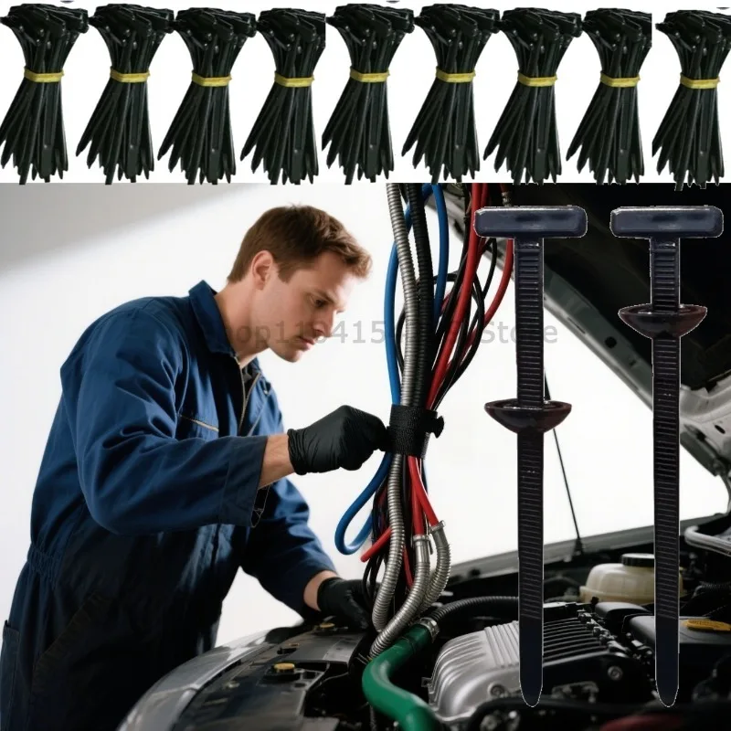 1-300PCS Nylon Universal Cable Tie Buckle Heavy Duty Self-Locking Nylon Zip Ties Holder Multipurpose Plastic Cable Ties Tool