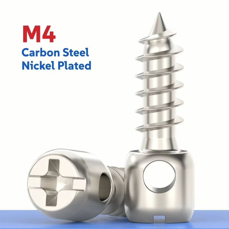 M4 Carbon Steel Nickel Plated Cross Self Tapping Screws With Holes Lead Sealed Screw