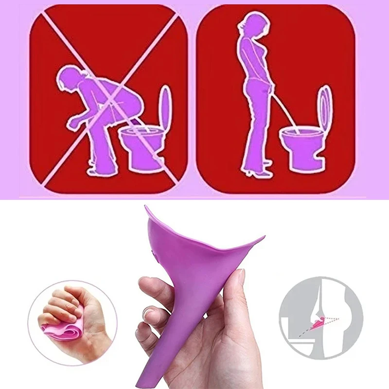 

Women Urinal Female Urinal For Outdoor Travel Camping Standing Piss Portable Soft Silicone Urination Device Toilet Pee Funnel