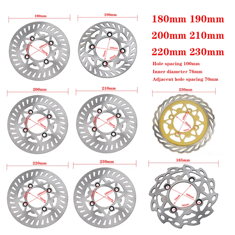 Front Rear Brake Disc Rotor 180 185 190 200 210 220 230MM For 125cc 150cc 200cc 250cc Quad Pit Dirt Bike ATV UTV