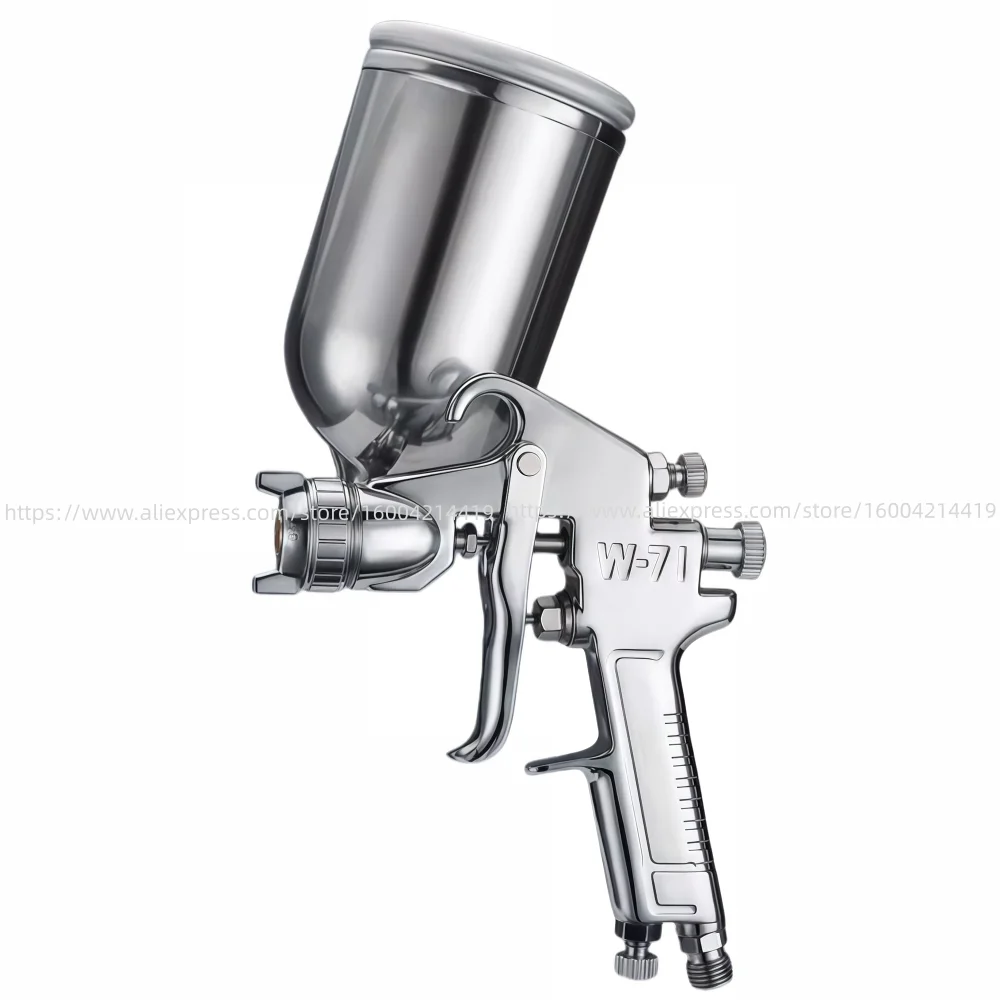 Original HVLP W71 Paint Spray Gun 1.0/1.3/1.5/1.8mm W-71 Spray Gun for Car Furniture Automotive Paint Gun 400ml Cup