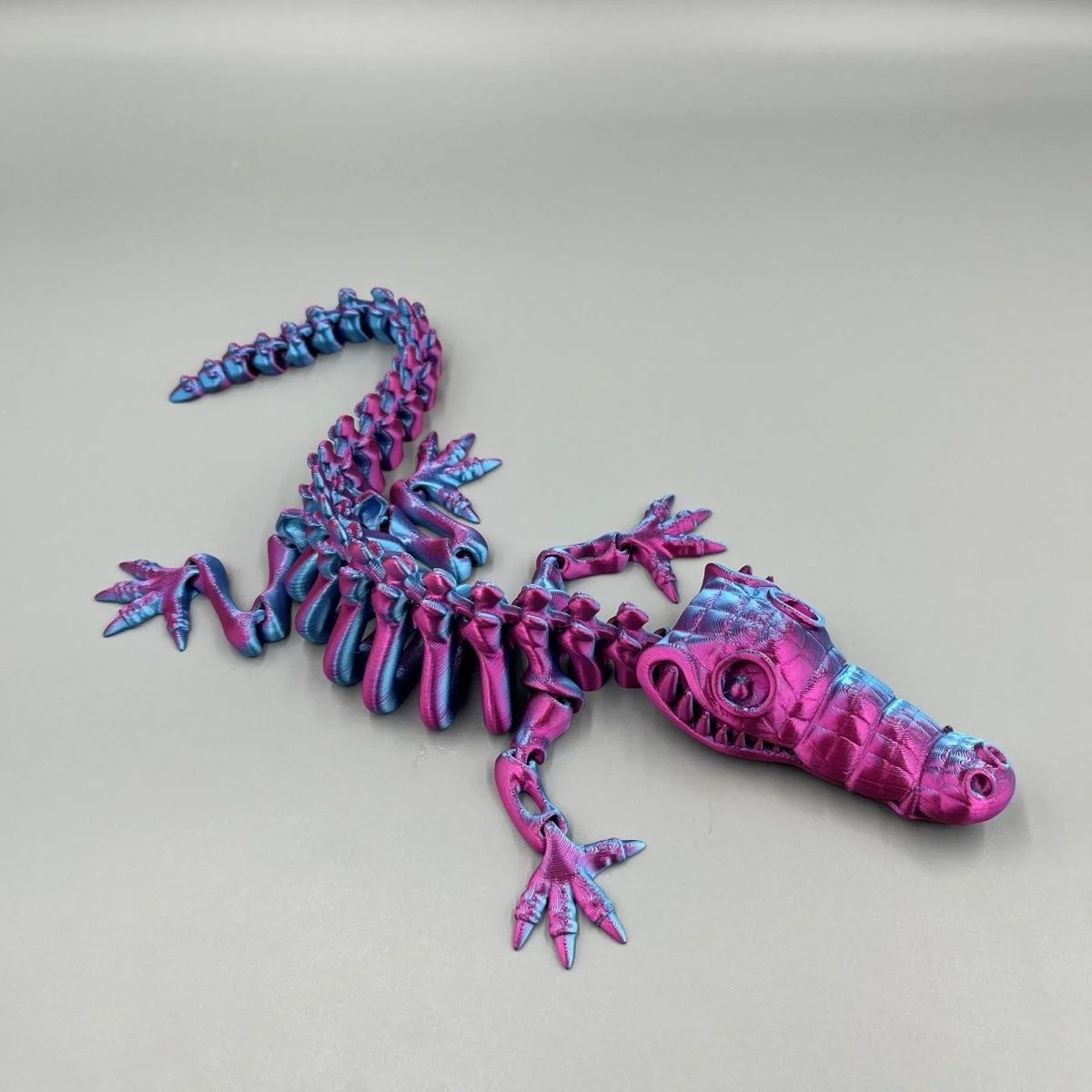 ثلاثية الأبعاد مطبوعة الطفل القرش ، الهيكل العظمي التمساح نموذج الهيكل العظمي صوتها كامل المنقولة هدية عيد ميلاد الحيوانات واقعية ديكور سطح المكتب #3