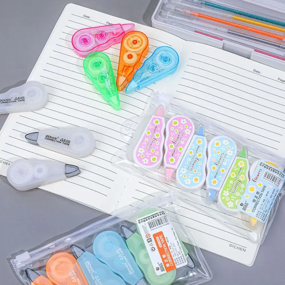 6pcs Change Tape Kawaii Mini Modification Tape INS Macaron White Out Correction Tape Cute Portable Spot Covering Tape Office