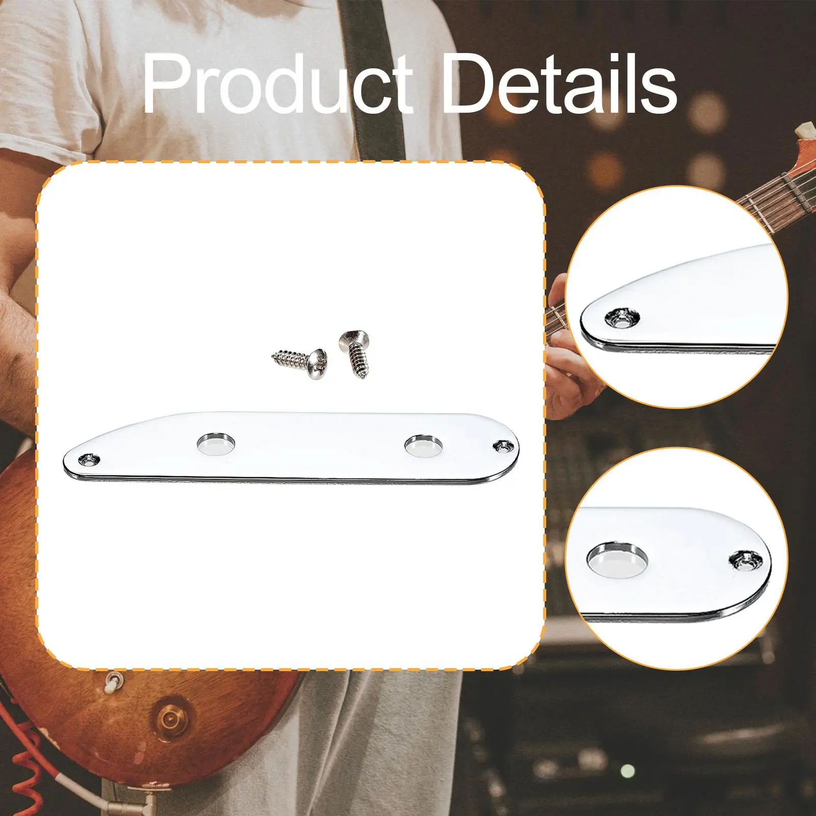 Placa de controle de guitarra baixo peças de substituição de baixo de 4,57 polegadas de comprimento