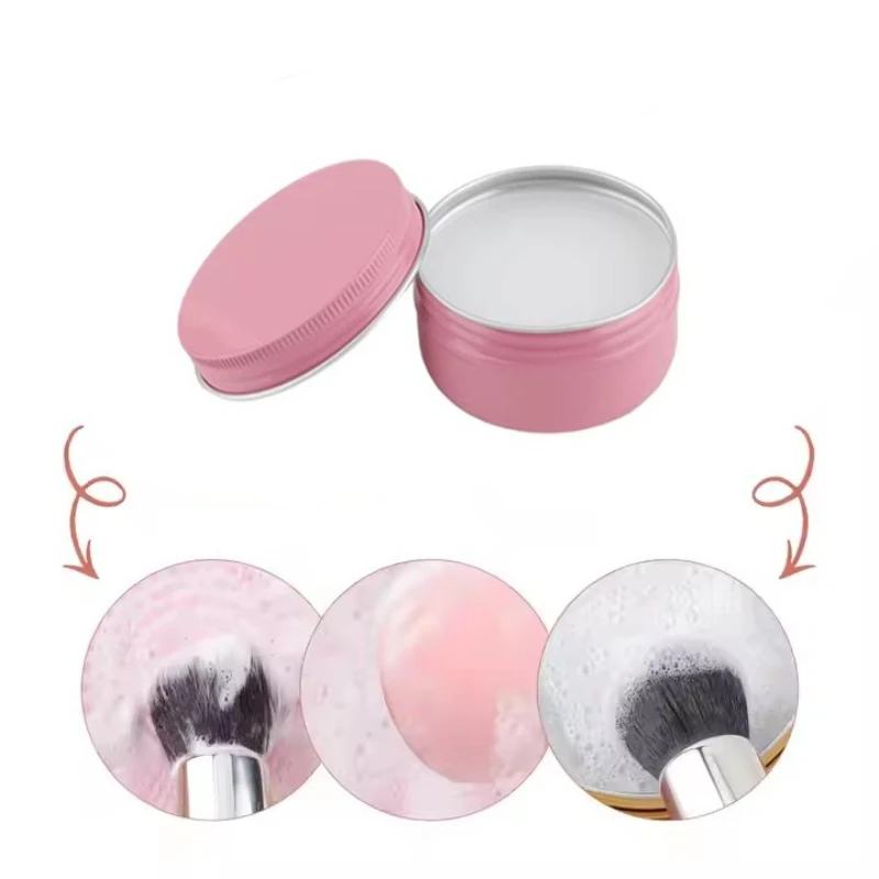 Makeup Brush&Puff Cleaning Kit-Peach Soap with Silicone Pad Effective Cleaning Artifact Must-Have Beauty Tool for Cosmetic Care