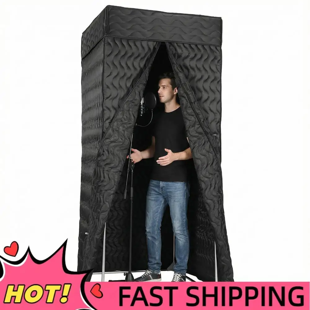 

360 ° Портативная вокальная кабина с простой установкой, домашняя студия звукозаписи с толстыми акустическими панелями для музыки, пения, игр и трансляций