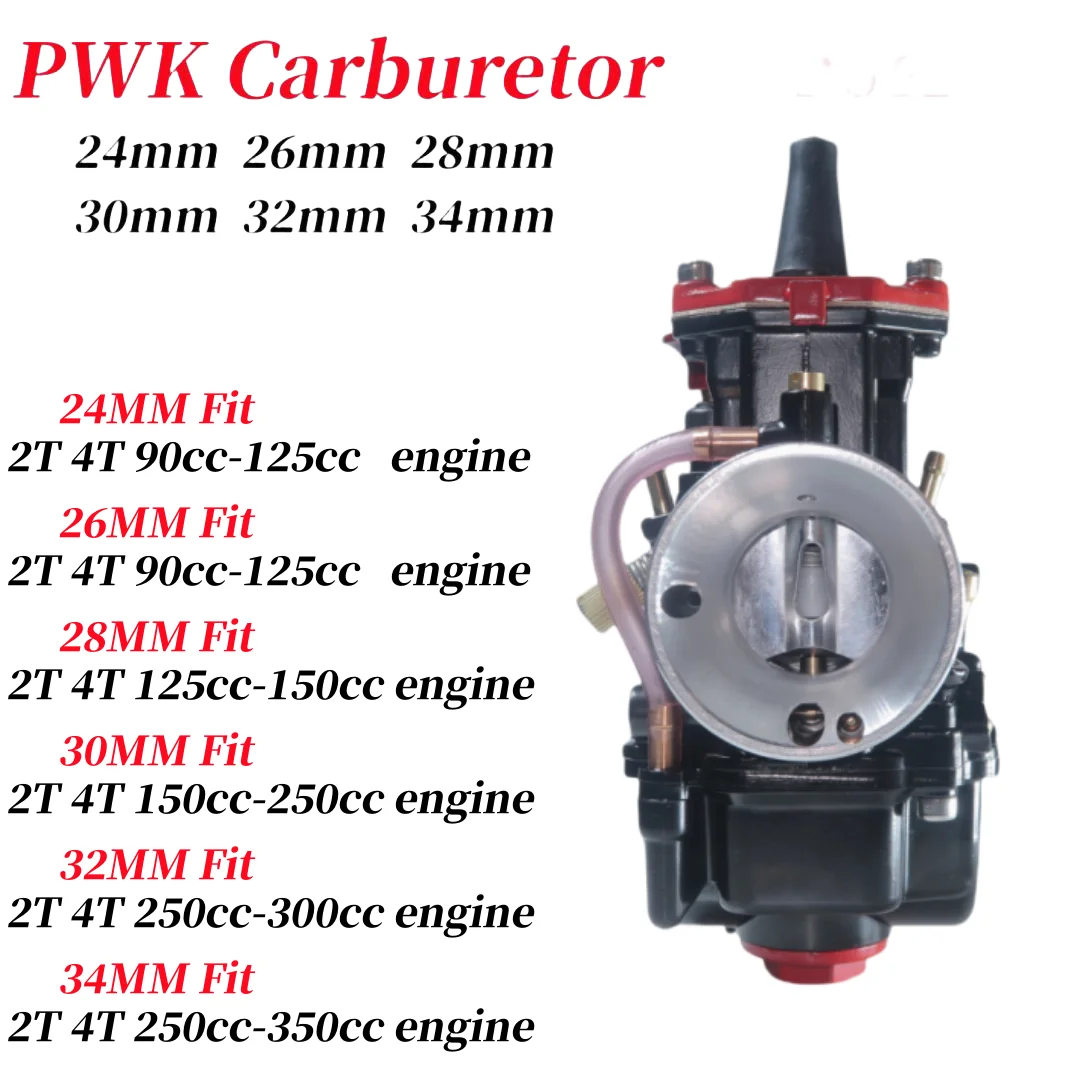 Motorcycle Maikuni mikuni PWK universal carburetor 21 24 26 28 30 32 34mm new black for scooters ATV off-road bicycles