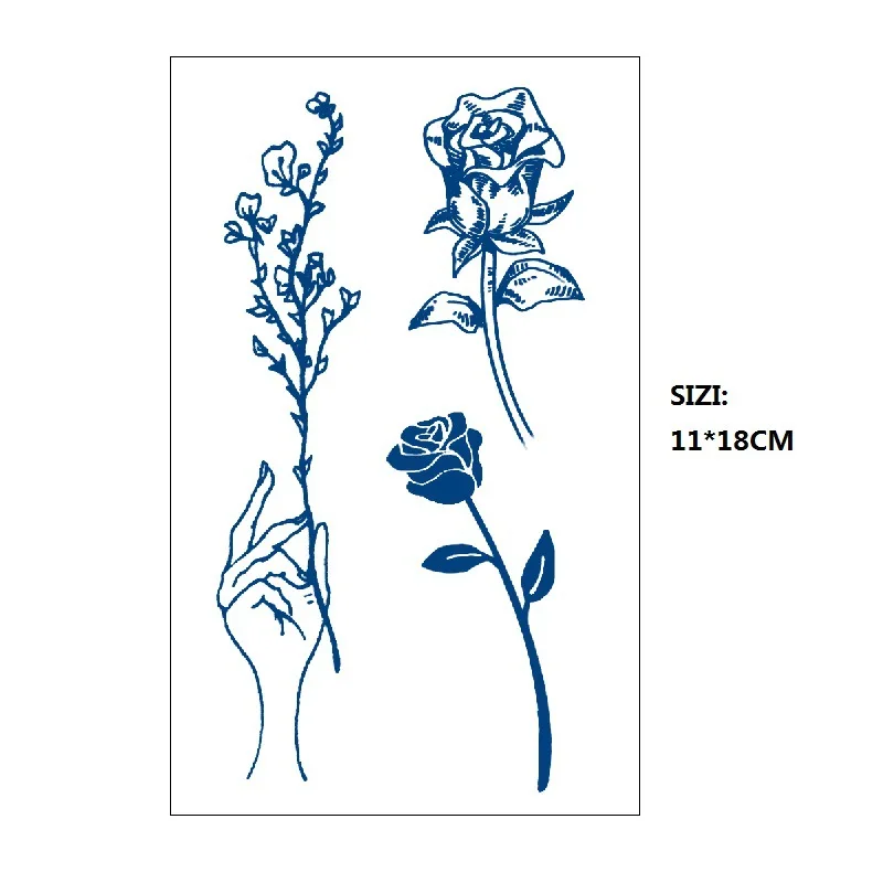 Semi-permanent Planet Fox Flower Juice Herbal Gradient Tattoo Sticker Lasting 15 Days Simulation Water Transfer Printing Sticker